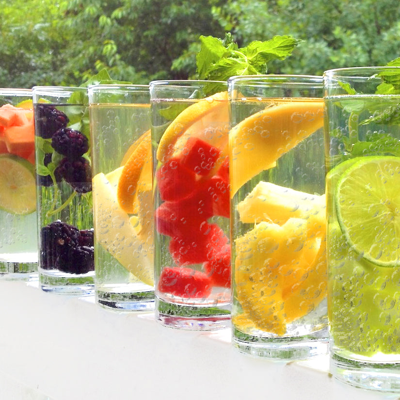 water kefir and fruit