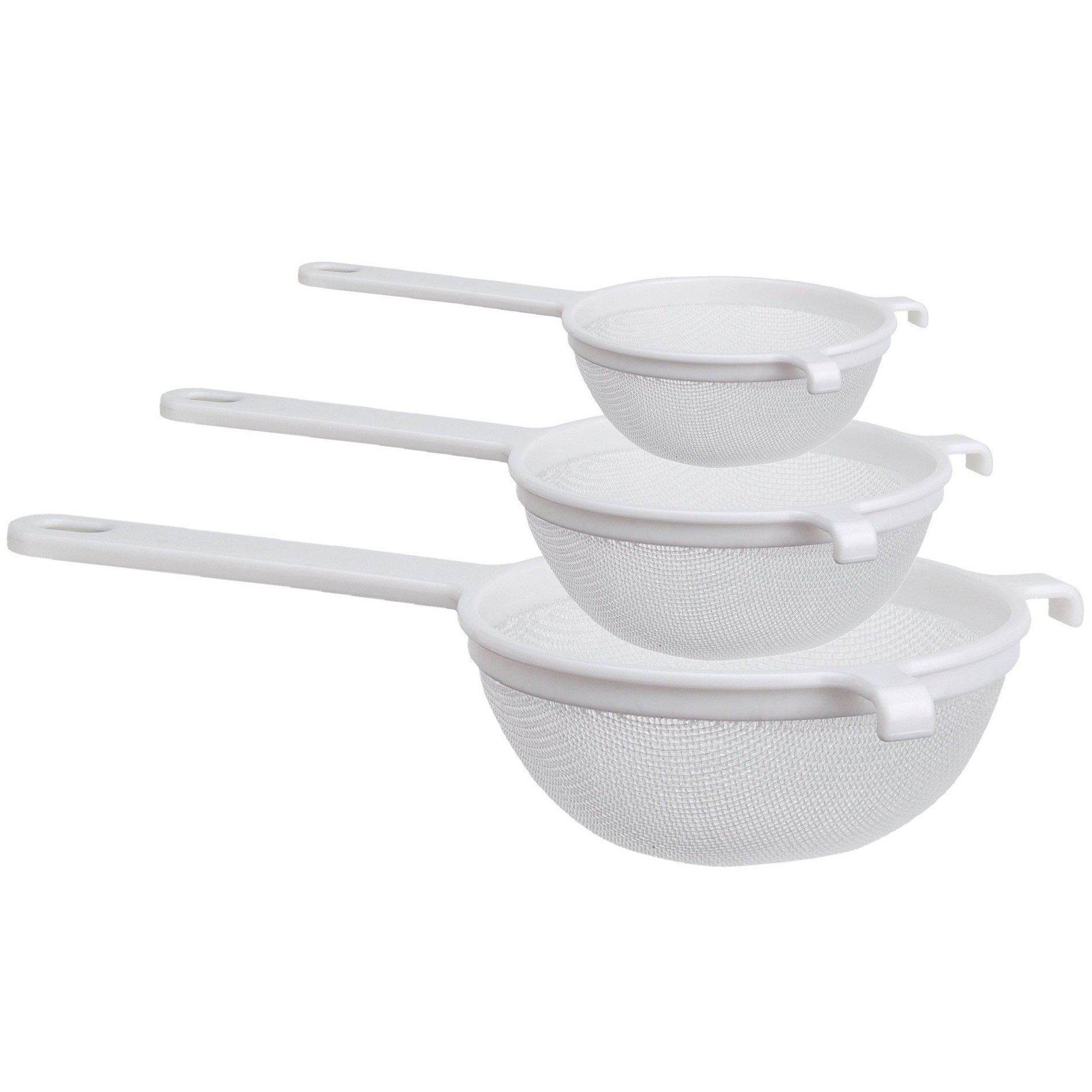 thumbnail image 2 of JTS 3.5-Inch Plastic Kitchen Strainer - 100% Plastic & Nylon Mesh Sieve For Cooking 2 of 11