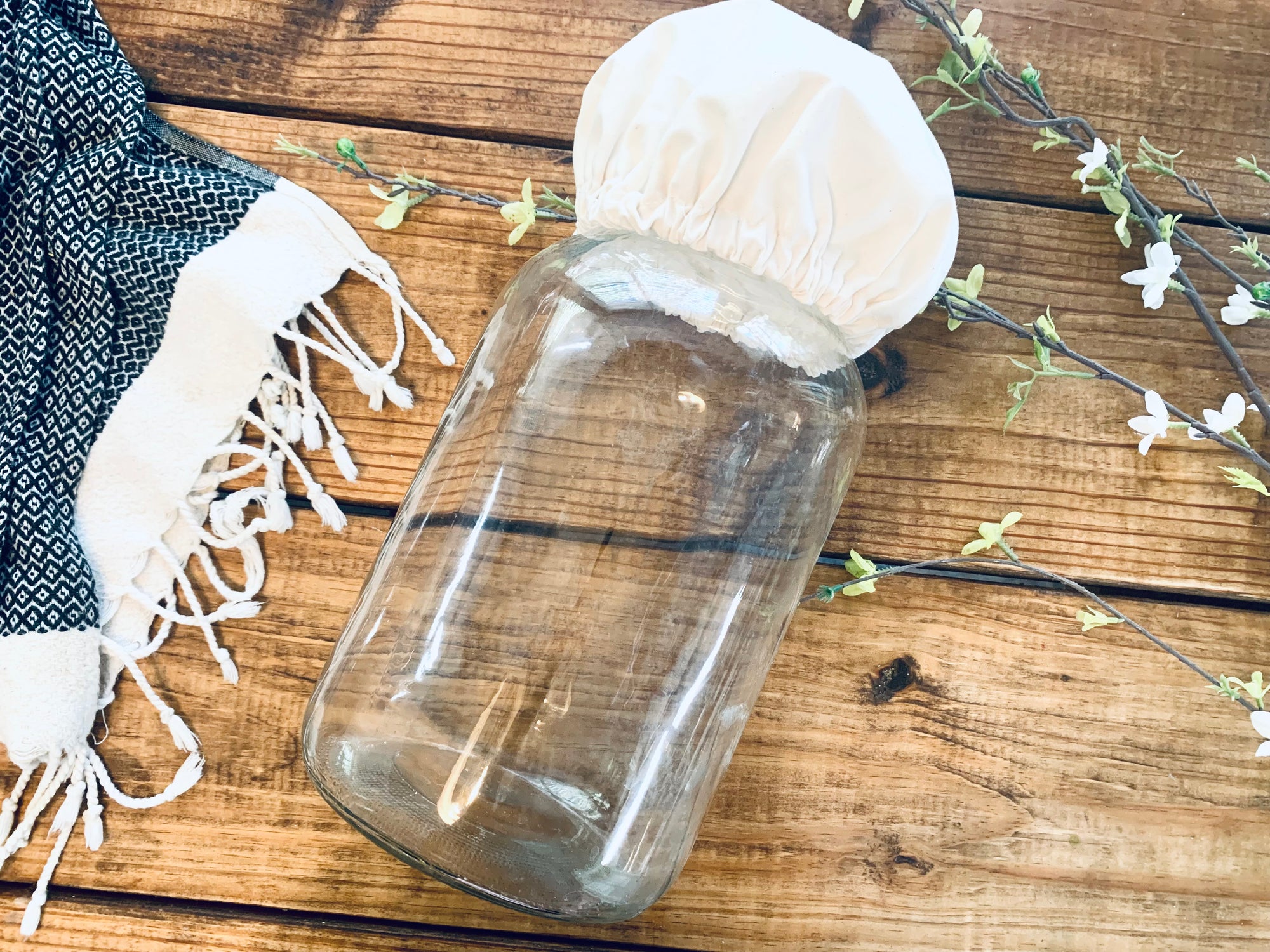 XL Elastic Organic Cloth Jar Cover